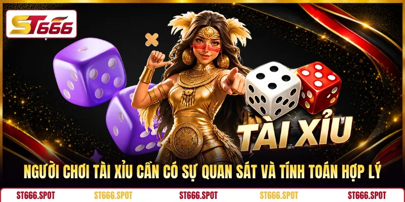 Người chơi tài xỉu cần có sự quan sát và tính toán hợp lý